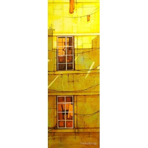 Salman Farooqi, 16 x 48 Inch, Acrylic on Canvas, Cityscape Painting, AC-SF-449